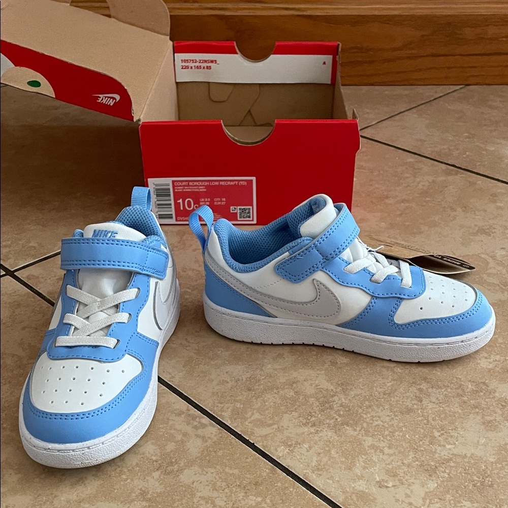 Nike Kids size 10c Court Borough Low Recraft